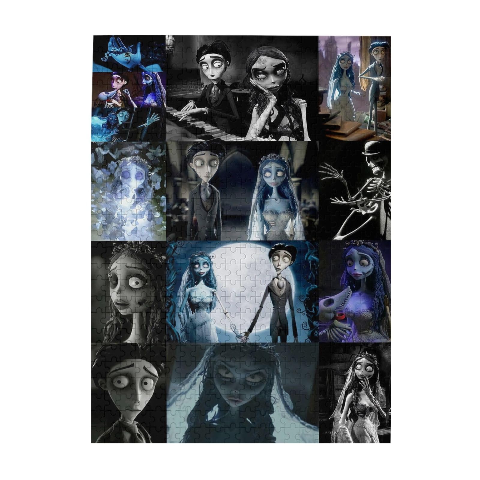 Amazon.com: waojackal Corpse Bride Collage Puzzle 500 Piece Wooden